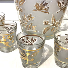 Load image into Gallery viewer, Vintage Ice Bucket &amp; Shotglass Set