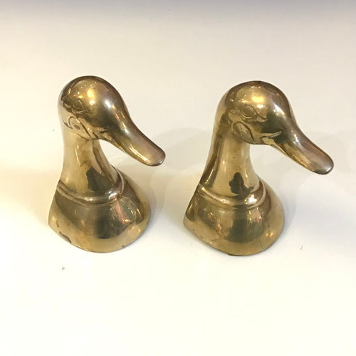 1970s Brass Mallard Bookends