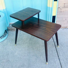 Load image into Gallery viewer, Vintage Woodgrain Laminate Step Table