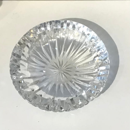Vintage Heavy Glass Ashtray