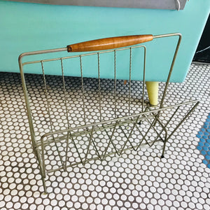 Vintage Brass Wire Magazine Holders