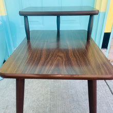 Load image into Gallery viewer, Vintage Woodgrain Laminate Step Table