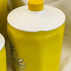 1970s Kromex Daisy Canisters