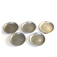 Load image into Gallery viewer, Set of 5 Hammered Aluminum Coasters