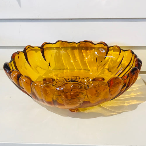 Vintage Amber Glass Bowl