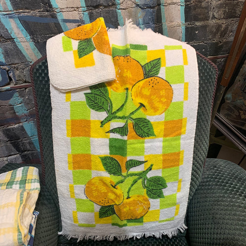 Vintage Tea Towel & Dish Cloth Set