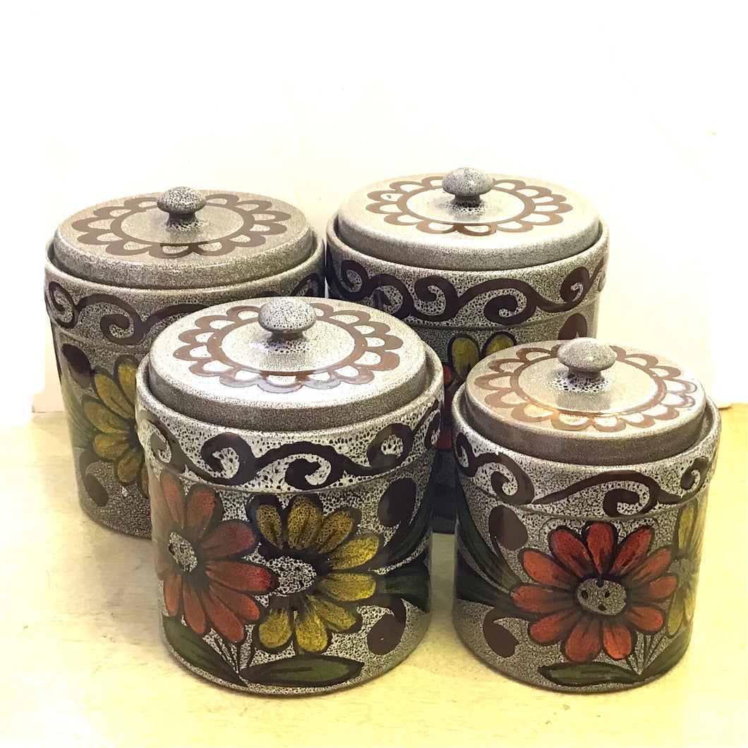 1970s Stoneware Canister Set