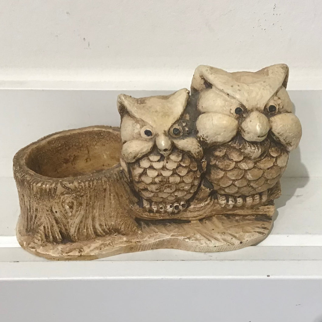 1970s Owl Candle Holder