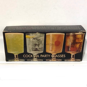 Vintage Boxed Set of 4 Cocktail Glasses