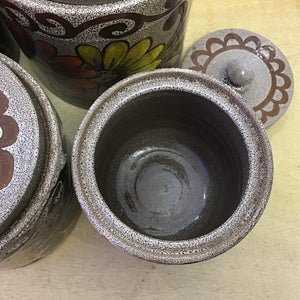 1970s Stoneware Canister Set