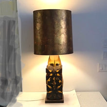 Load image into Gallery viewer, Vintage Glass &amp; Metal Table Lamp
