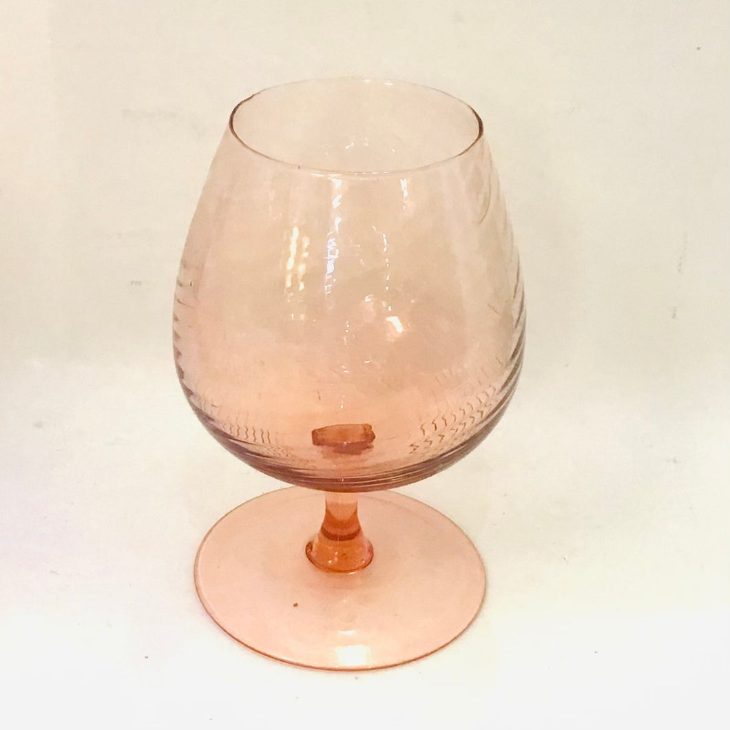 Vintage Pink Glass Snifter