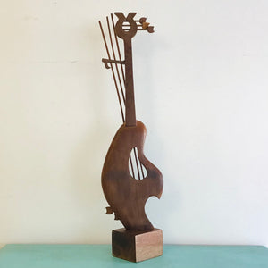 Wood Guitar Sculpture