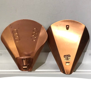 Copper Candle Sconce Pair