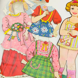Vintage Cut Out Doll Dressing Set