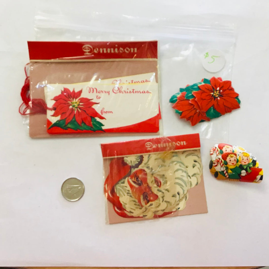 Vintage Christmas Gift Tags & Stickers