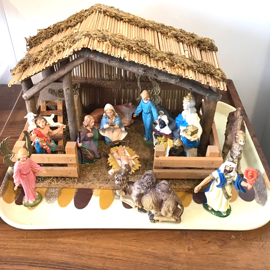 Vintage Made in Italy Nativity Scene