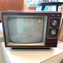 Load image into Gallery viewer, 1970s Black &amp; White Portable TV