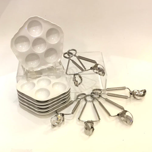 Escargot Plates & Tongs