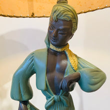 Load image into Gallery viewer, 1950s Chalkware Figural Lamp