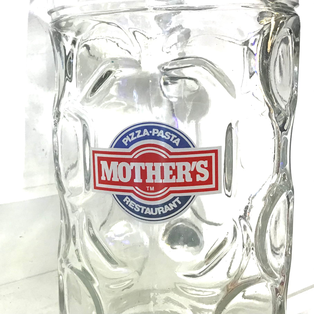 Vintage Mother’s Pizza & Pasta Restaurant Oversized Glass Beer Stein Mug