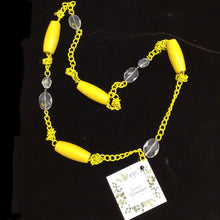 Load image into Gallery viewer, Yellow Beaded Necklaces by Jessica Gemstone