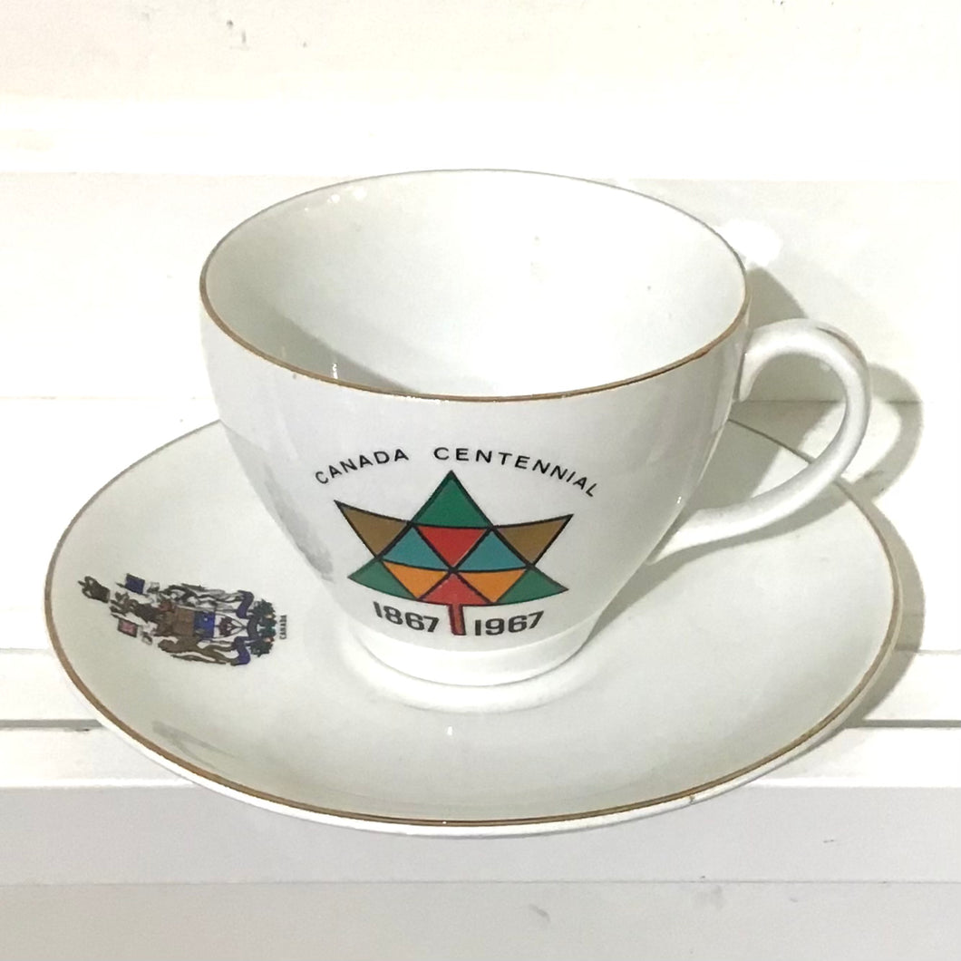 Canada Centennial Teacup & Saucer