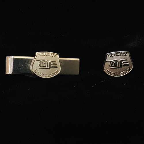 Vintage Schlitz Tie Clip & Tie Pin