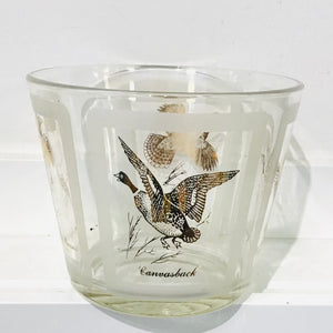 Vintage Game Bird Themed Glasses & Ice Bucket