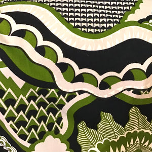 1960s Abstract Foliage Fabric