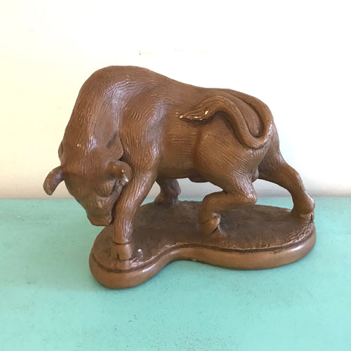Vintage Chalkware Bull