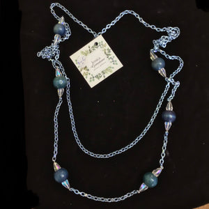 Blue Beaded Necklaces by Jessica Gemstone
