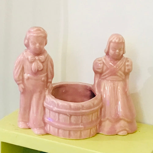 Vintage Ceramic Jack & Jill Planter