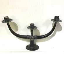 Load image into Gallery viewer, Medieval Modern Horn &amp; Silver Candlestick