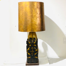 Load image into Gallery viewer, Vintage Glass &amp; Metal Table Lamp