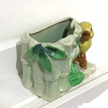 Load image into Gallery viewer, Vintage Ceramic Bamboo &amp; Birdie Planter