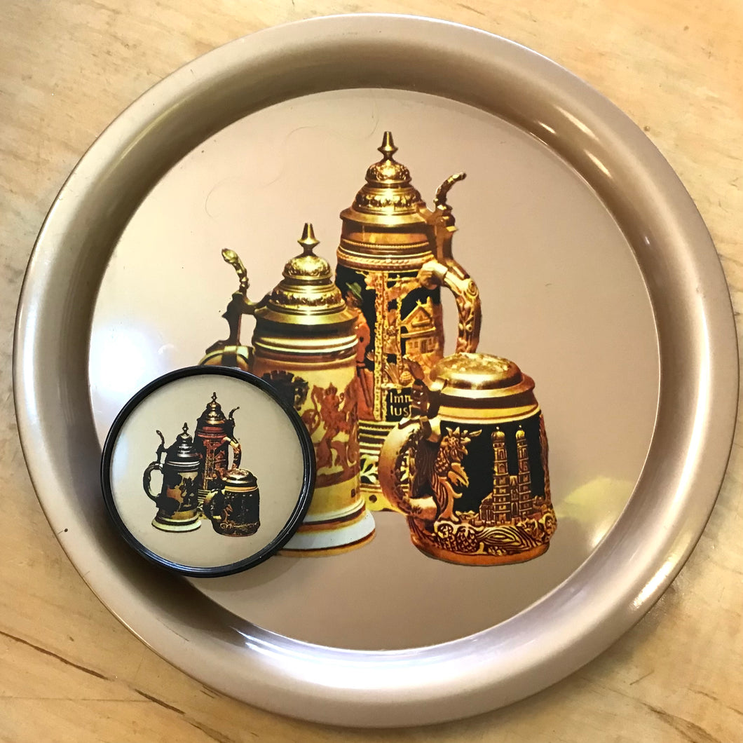 Beer Stein Tray & Coasters