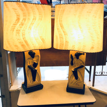 Load image into Gallery viewer, Pair of F.A.I.P Chalkware Lamps