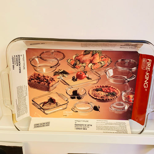 1980s Fire-King Glass Baking Dish