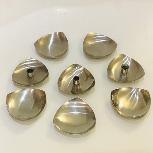1960s Stainless Steel Candle Holders