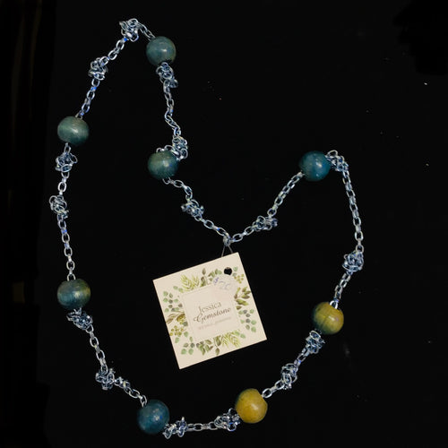Blue Beaded Necklaces by Jessica Gemstone