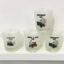 Load image into Gallery viewer, Set of 4 Antique Car Theme Glasses