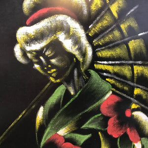 Vintage Geisha Painting
