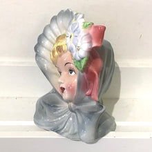 Load image into Gallery viewer, 1950s Uncagco Lady in a Bonnet Head Vase